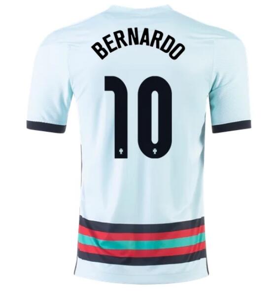 2020 EURO Portugal Away Kit Soccer Jersey BERNARDO SILVA #10